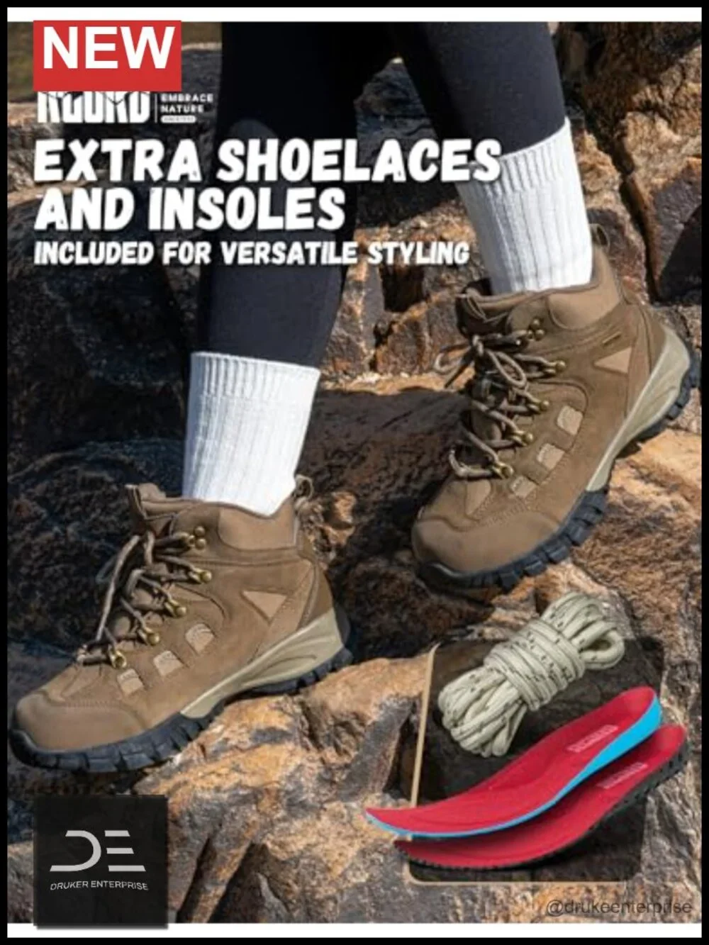 Waterproof Women's Hiking Boots Anti-Blister Non Slip Ankle Support Trail